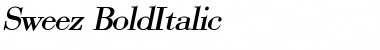 Download Sweez BoldItalic Font