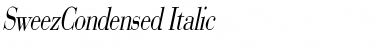 Download SweezCondensed Italic Font
