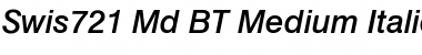 Download Swis721 Md BT Medium Italic Font