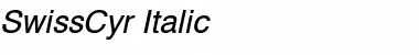 Download SwissCyr Italic Font