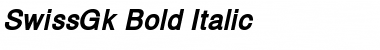 Download SwissGk Bold Italic Font