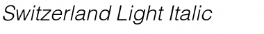 Download Switzerland Light Italic Font