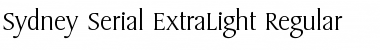 Download Sydney-Serial-ExtraLight Regular Font