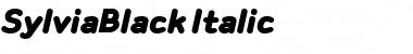 Download SylviaBlack Italic Regular Font