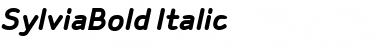 Download SylviaBold Italic Regular Font