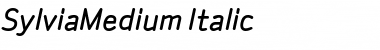 Download SylviaMedium Italic Regular Font