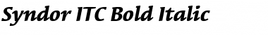 Download Syndor ITC Book Bold Italic Font