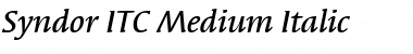 Download Syndor ITC Medium Italic Font