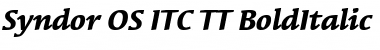 Download Syndor OS ITC TT BoldItalic Font