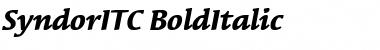 Download SyndorITC Bold Italic Font