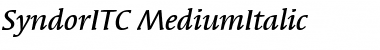 Download SyndorITC Medium Italic Font