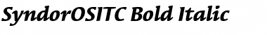 Download SyndorOSITC BoldItalic Font