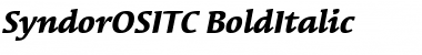 Download SyndorOSITC Bold Italic Font