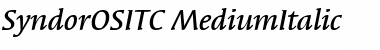 Download SyndorOSITC Medium Italic Font