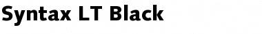 Download Syntax LT Black Regular Font