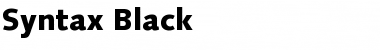 Download Syntax-Black Black Font