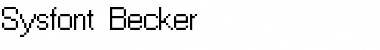 Download Sysfont Becker Font