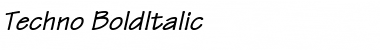 Download Techno BoldItalic Font