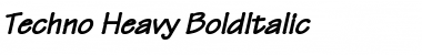Download Techno Heavy BoldItalic Font