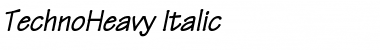 Download TechnoHeavy Italic Font