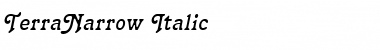 Download TerraNarrow Italic Font