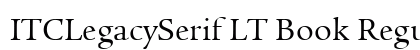 ITCLegacySerif LT Book Regular preview