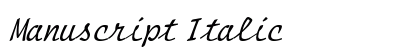 Manuscript Italic Preview