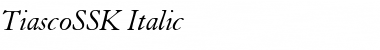 Download TiascoSSK Italic Font