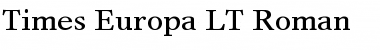 Download TimesEuropa LT Roman Font