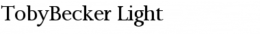 Download TobyBecker-Light Regular Font