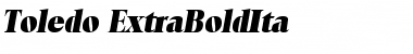 Download Toledo-ExtraBoldIta Regular Font