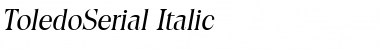 Download ToledoSerial Italic Font