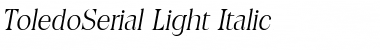 Download ToledoSerial-Light Italic Font