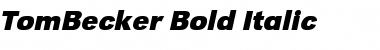 Download TomBecker Bold Italic Font