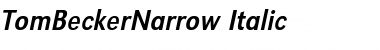 Download TomBeckerNarrow Italic Font