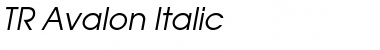 Download TR Avalon Italic Font