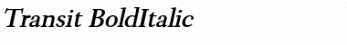 Download Transit BoldItalic Font
