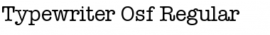 Download Typewriter-Osf Regular Font