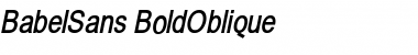 Download BabelSans Bold Italic Font