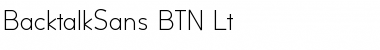 Download BacktalkSans BTN Lt Font
