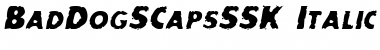 Download BadDogSCapsSSK Italic Font