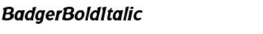 Download BadgerBoldItalic Roman Font