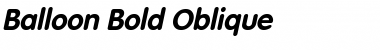 Download Balloon Bold Oblique Font
