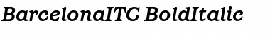 Download BarcelonaITC Bold Italic Font