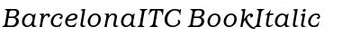 Download BarcelonaITC Italic Font