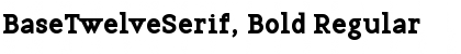 Download BaseTwelveSerif, Bold Font