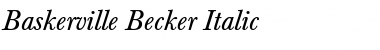 Download Baskerville Becker Italic Font