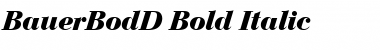 Download BauerBodD Bold Italic Font