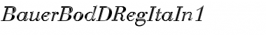 Download BauerBodDRegItaIn1 Regular Font