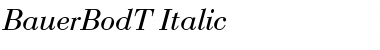 Download BauerBodT Italic Font